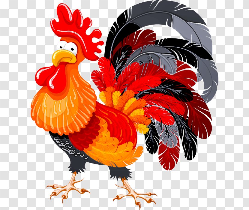 Chicken Rooster Bird Comb Livestock - Poultry Beak Transparent PNG