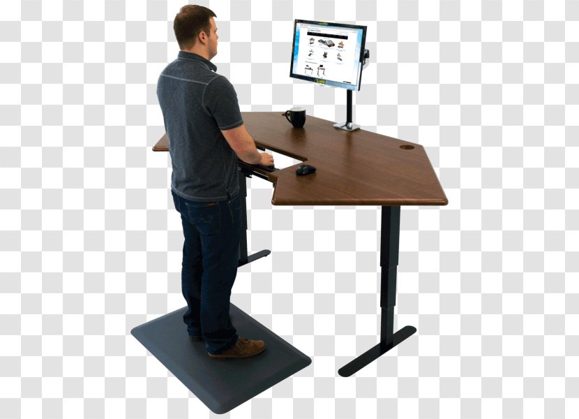 Standing Desk Office Table - Ikea - Corner Transparent PNG