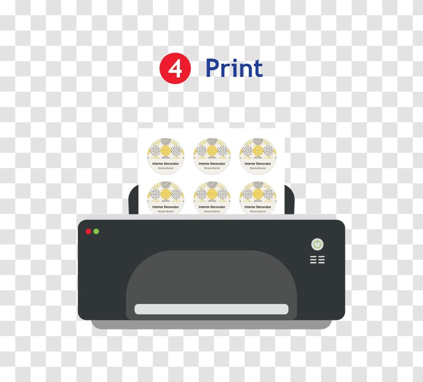 Template Label Printing Avery Dennison Document - Square Transparent PNG