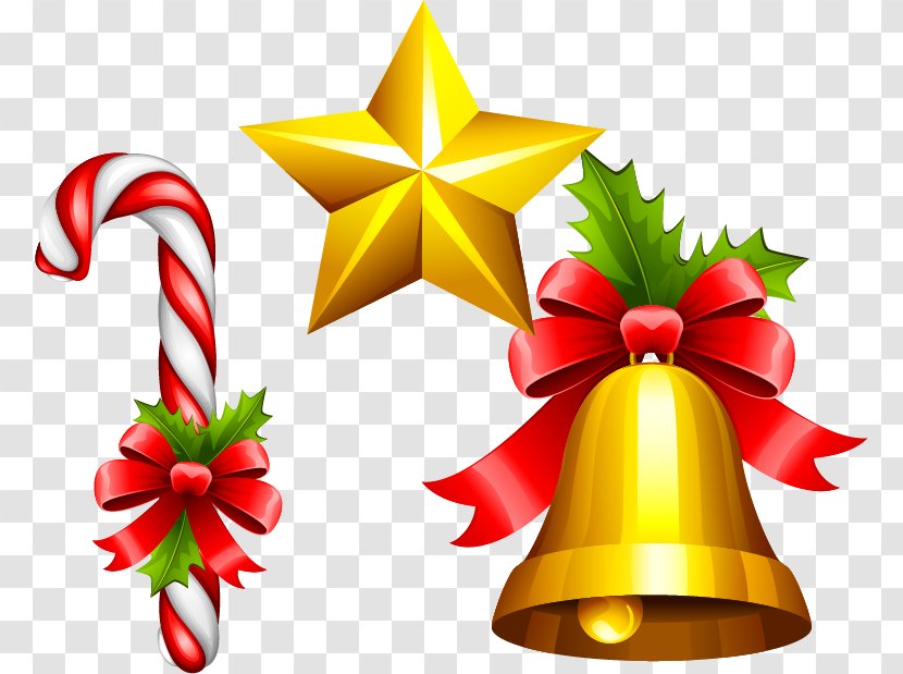 Christmas Jingle Bell Clip Art - Star Bells Vector Material Transparent PNG