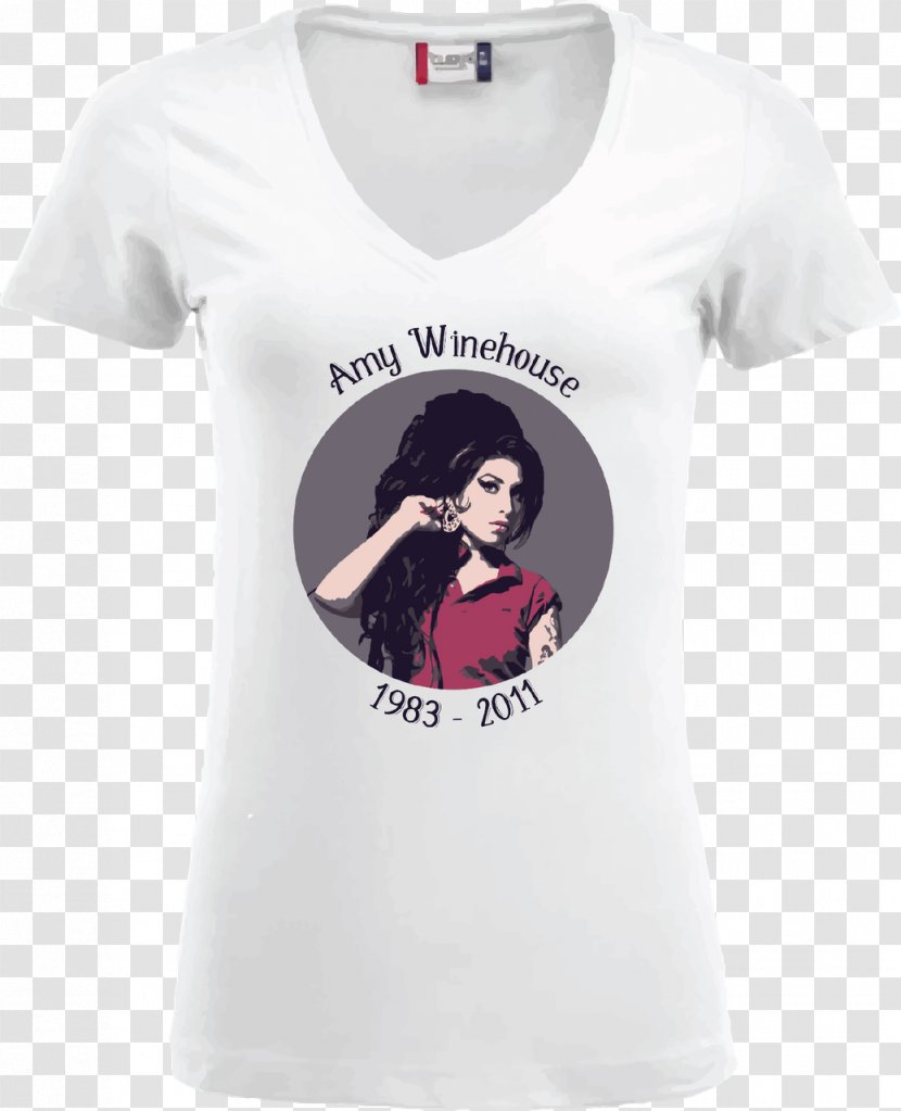T-shirt White Textile Printing Sleeve - T Shirt - Amy Winehouse Transparent PNG