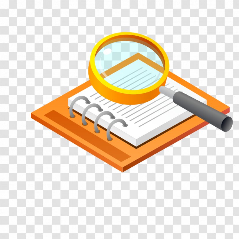 Cartoon Magnifying Glass - Text Search Transparent PNG