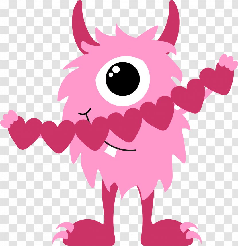 Valentine's Day Heart Monster Clip Art - Cartoon - Pink Lense Flare Transparent PNG