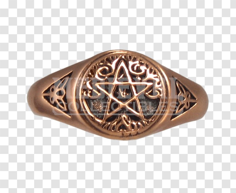 Pentacle Ring Copper Pentagram Bronze - Jewellery Transparent PNG