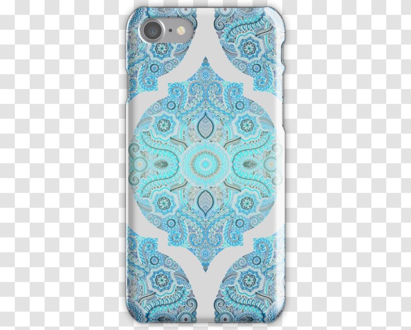 Turquoise Blue Paisley Mining Color - Organism - Moroccan Pattern Transparent PNG