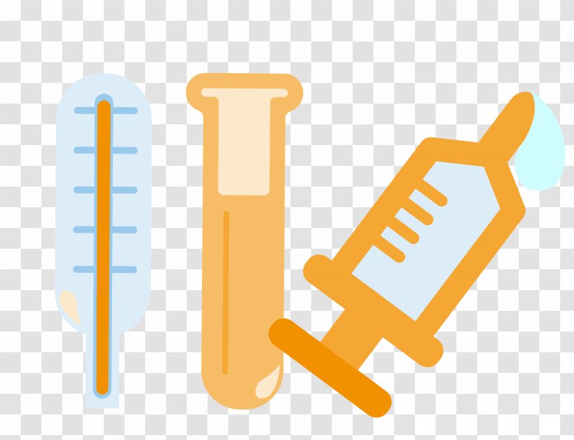 Nursing Hospital Adobe Illustrator - Medicine - Vector Tube Thermometer Syringe Material Transparent PNG