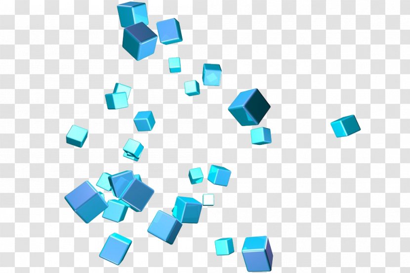 Pressure Washing Cube - 3d Computer Graphics - Abstract Blue Transparent PNG