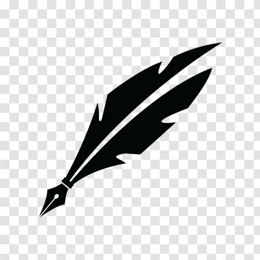Quill Pen Drawing Graphics Feather - Leaf - Quillin Transparent PNG