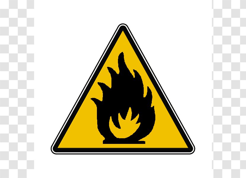 Danger Road Sign In France Conflagration Fire Traffic Risk - Flower Transparent PNG