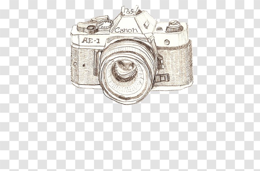 Camera Drawing Canon Photography Art - Hand-painted Elegant Transparent PNG