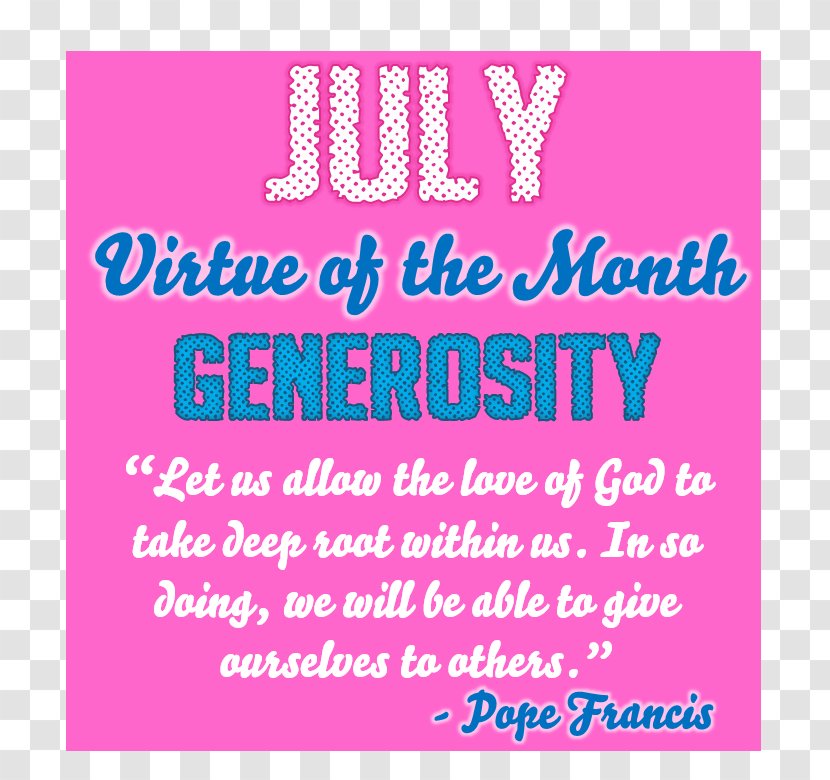 June Month Generosity Virtue July Transparent PNG