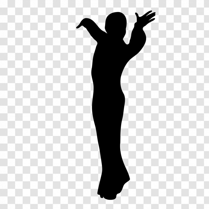 Silhouette Standing Arm Gesture Sleeve - Happy Transparent PNG
