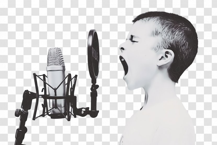 Cartoon Microphone - Eyelash Singer Transparent PNG