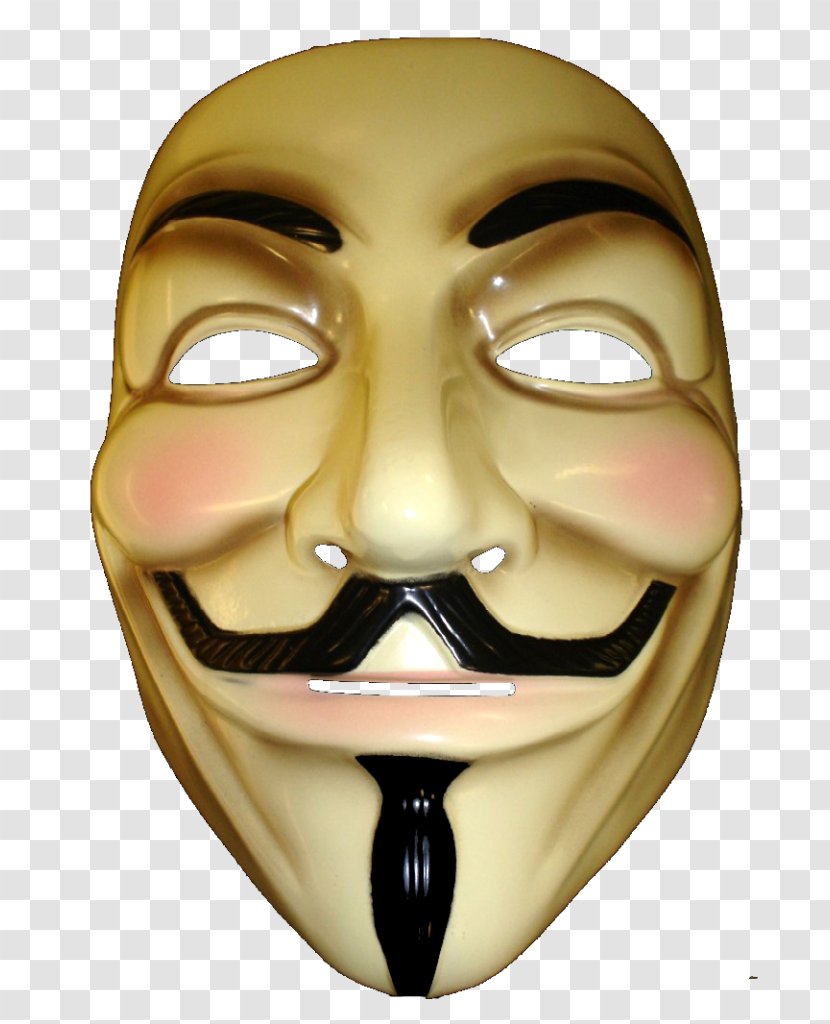 Guy Fawkes Mask V For Vendetta - Masque Transparent PNG
