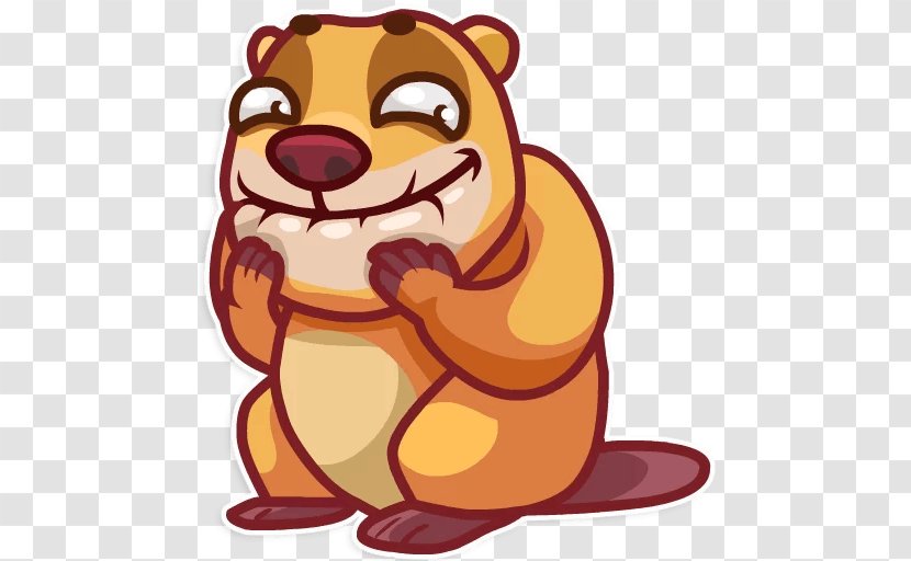 Canidae Sticker Beaver Telegram Clip Art Transparent PNG