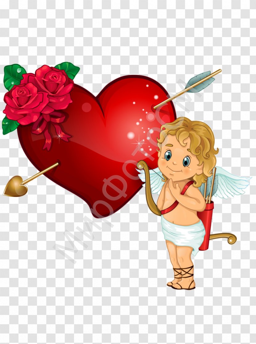 Valentine's Day Heart Love Image Cupid - Christmas Ornament - Valentines Transparent PNG