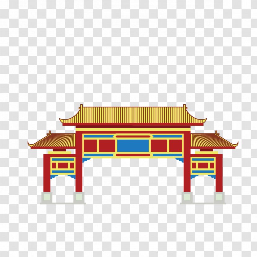 Chinatown Architecture - Furniture - Chinese Ancient House Transparent PNG
