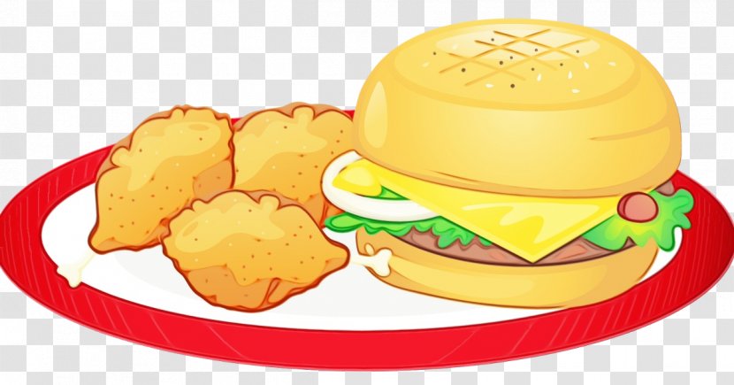 Clip Art Junk Food Hamburger - Yellow - Dish Transparent PNG