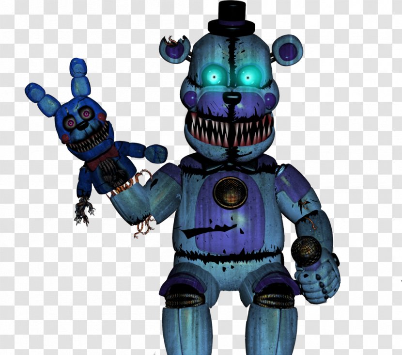 Five Nights At Freddy's 4 The Joy Of Creation: Reborn Nightmare Action & Toy Figures - White - Funtime Freddy Transparent PNG