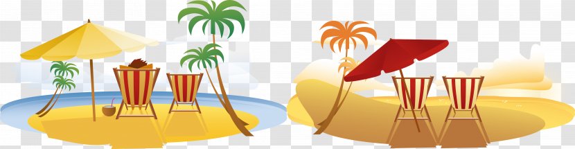 Summer Clip Art - Table - Vector Beach Transparent PNG