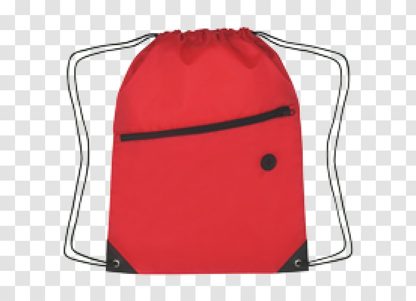 Drawstring Backpack Zipper Duffel Bags - Handbag - Red Shopping Malls Promotional Stickers Transparent PNG