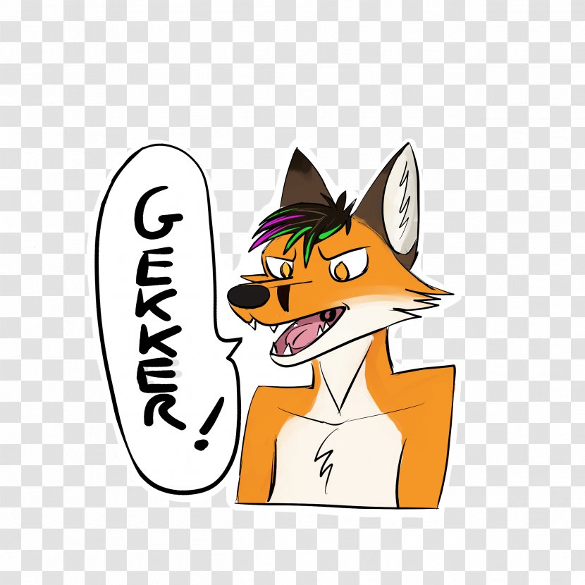 Whiskers Red Fox Cat Dog - Cartoon - Stickers Telegram Transparent PNG