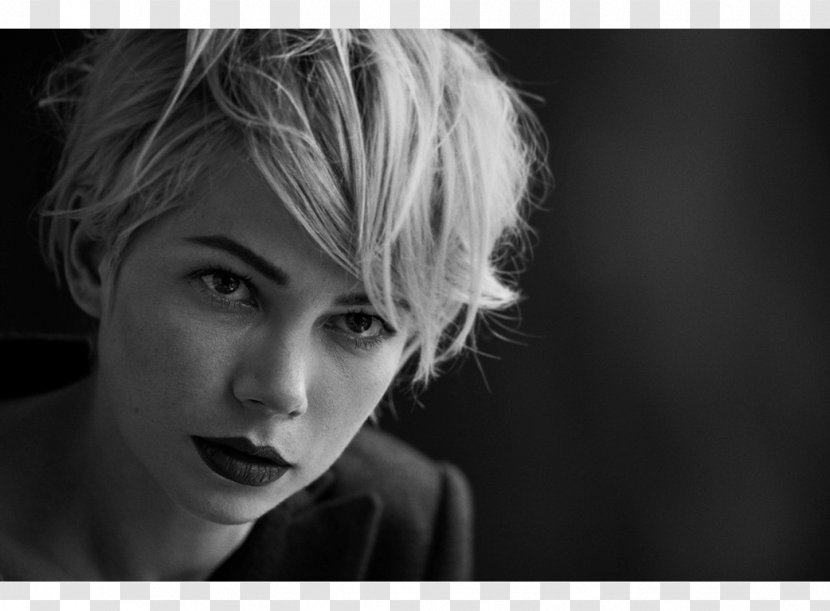 Michelle Williams Black And White Photography Portrait - Watercolor - Actor Transparent PNG