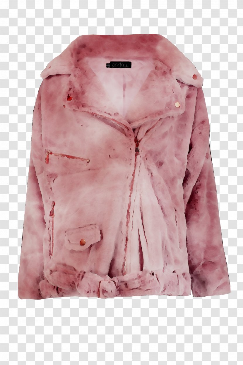 Fur Clothing Coat Outerwear Sleeve - Blouse - Magenta Transparent PNG