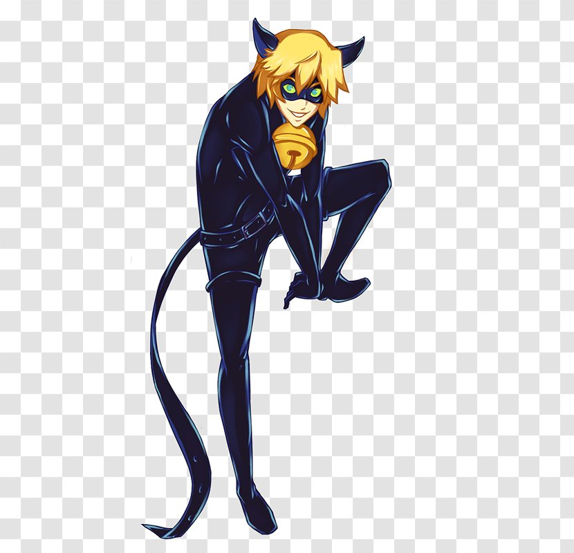 Adrien Agreste Black Cat Tail - Watercolor - Noir Transparent PNG