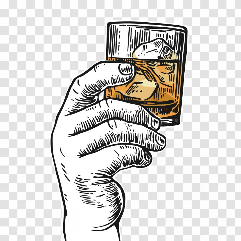 Scotch Whisky Bourbon Whiskey Tequila - Shot Glasses - Illustrator Transparent PNG