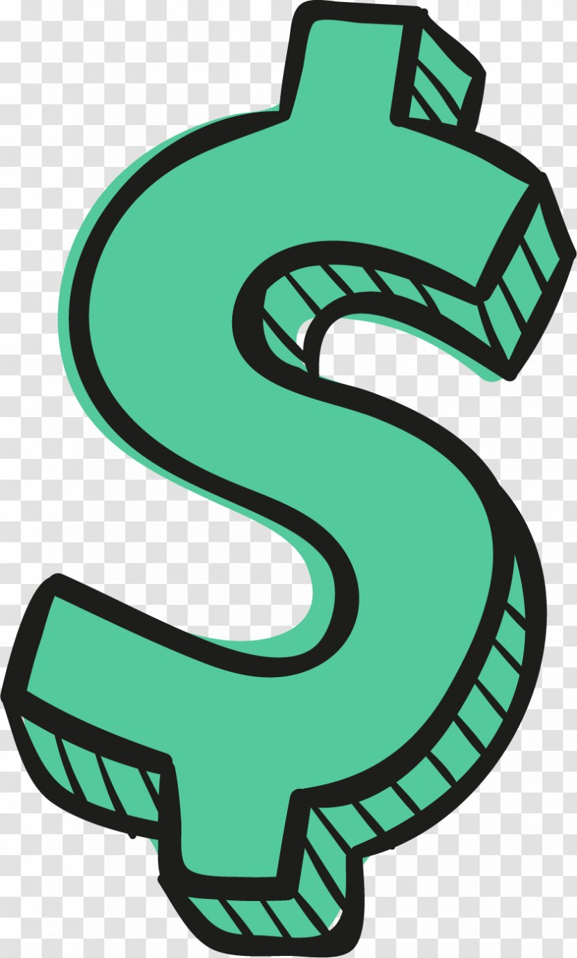 Drawing Money United States Dollar Dessin Animxe9 Clip Art - Symbol - Cartoon Hand-painted Label Transparent PNG