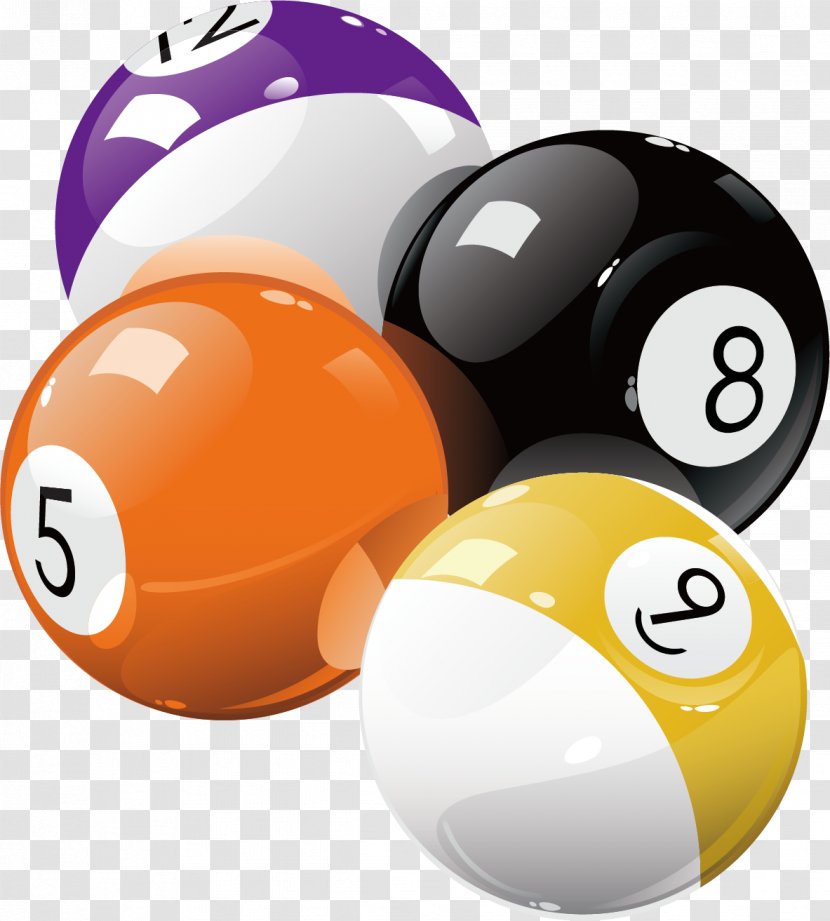Pool Billiard Ball Billiards Eight-ball - Sports Equipment - Vector Material Transparent PNG