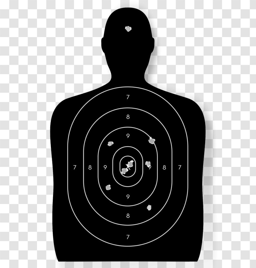 Shooting Target Stock Photography Bullet Royalty-free Range - Black And White - Royaltyfree Transparent PNG