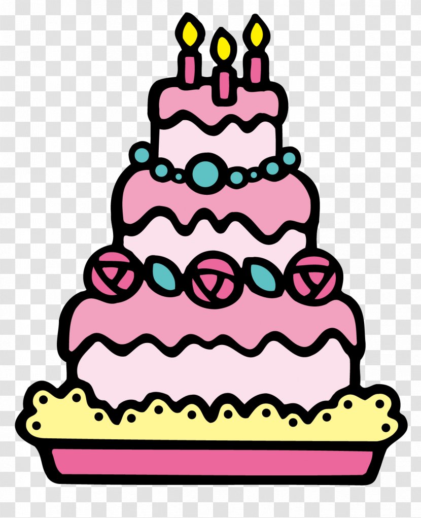 Hello Kitty Birthday Cake Happy To You - Torte - A Multi-layer Pink Transparent PNG