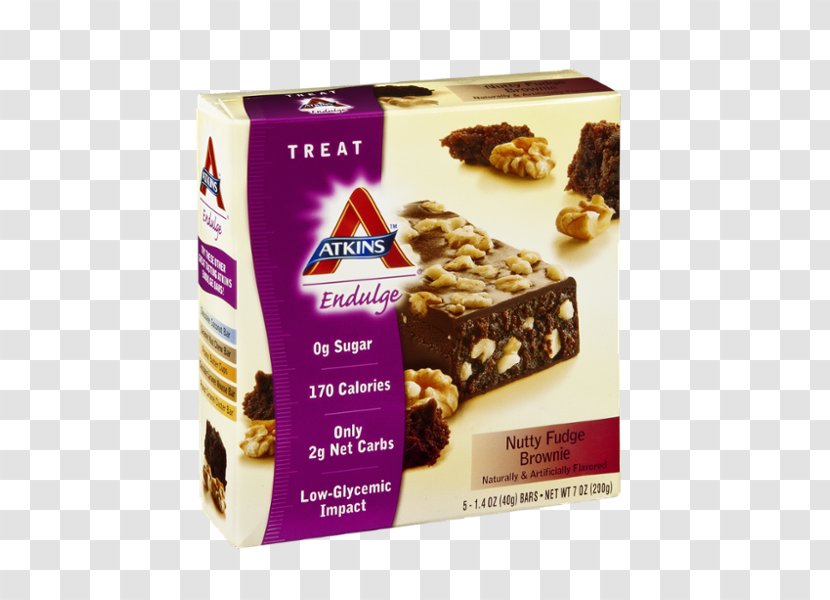 Fudge Chocolate Brownie Bar Praline - Atkins Diet - Frozen Non Vegetarian Transparent PNG