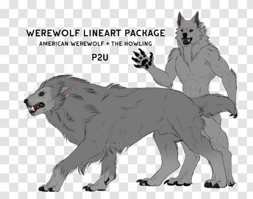 Dog Werewolf DeviantArt Line Art - Tail Transparent PNG