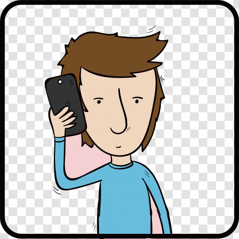 Clip Art - Tree - The Man On Phone Transparent PNG