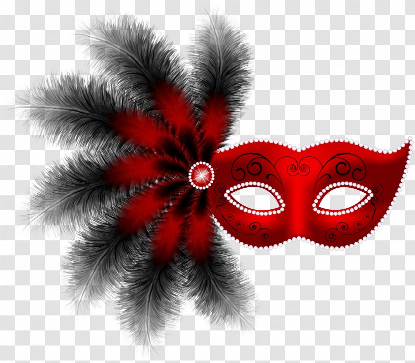 Mask Red Costume Fur Accessory - Animation Masque Transparent PNG