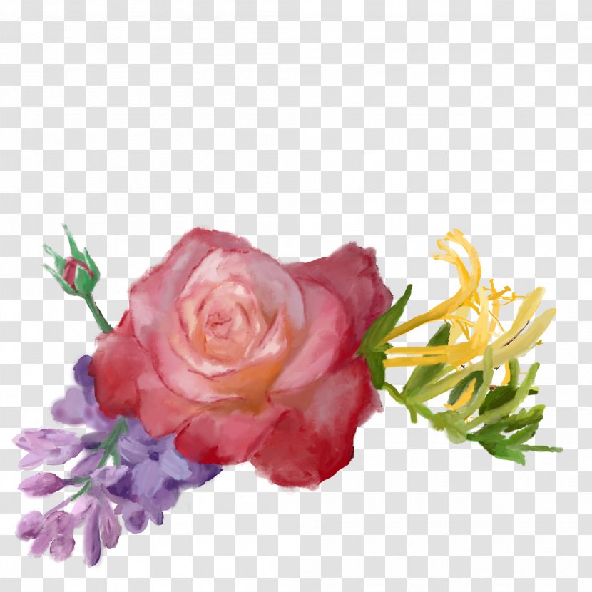 Floral Design Garden Roses Cut Flowers Cabbage Rose - Firerworks Pattern Transparent PNG