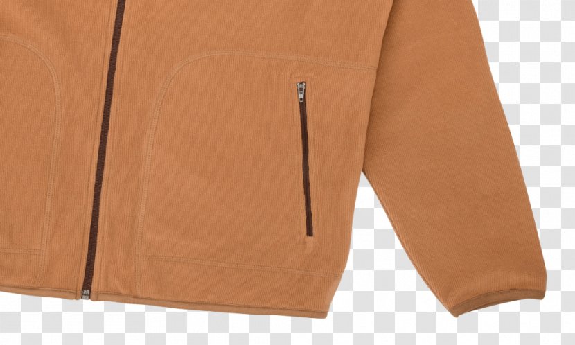 Jacket Sleeve Caramel Color - Sweatshirt Zipper Pockets Transparent PNG