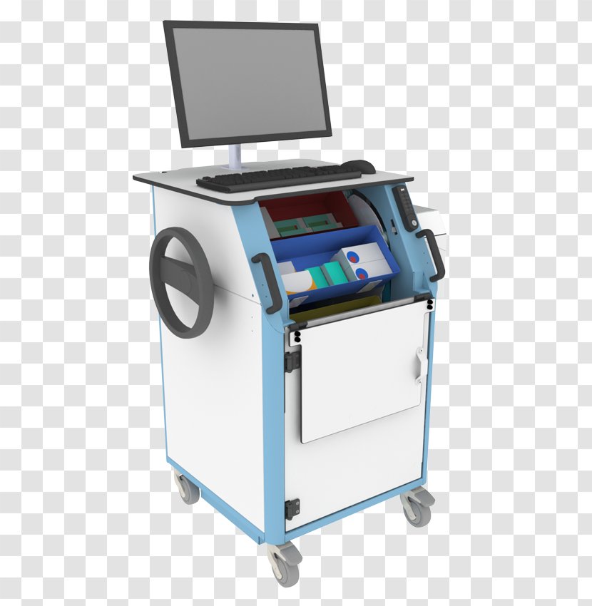 Personal Computer Gondola Workstation - Printer Transparent PNG