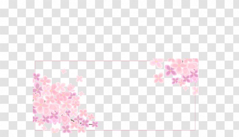 Cherry Blossom Pink - Designer - Beautiful Blossoms Frame Transparent PNG