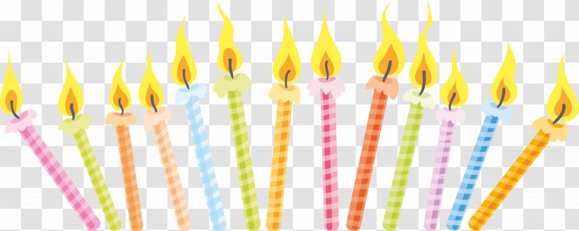 Birthday Candle Clip Art - Yellow - Joyeux Anniversaire Transparent PNG