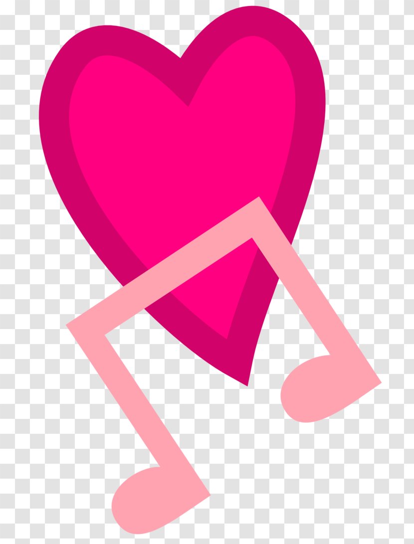Pony Drawing Musical Note Melody Cutie Mark Crusaders - Heart - Rose Red Brush Transparent PNG