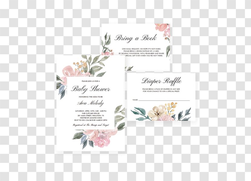 Floral Design Wedding Invitation Greeting & Note Cards Birthday - Poster Transparent PNG