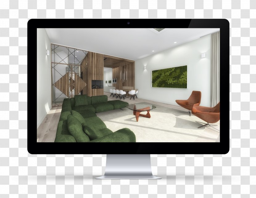 Visualization Living Room Drawing - Screen - Vaandel Transparent PNG