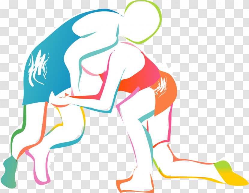 Euclidean Vector Illustration - Cartoon - Wrestling People Transparent PNG