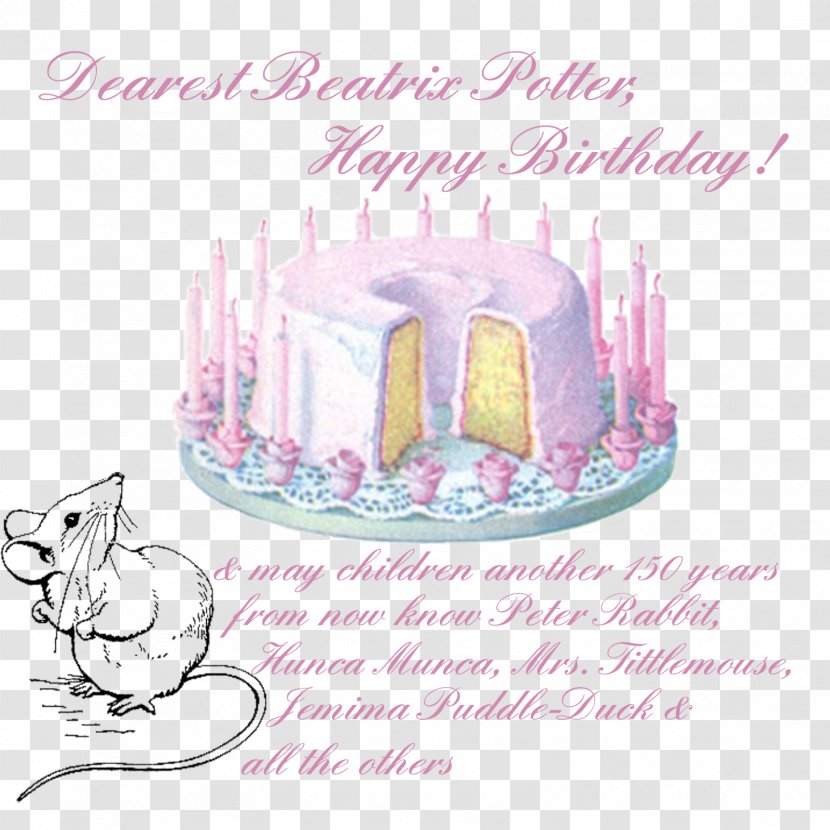 Cake Decorating Birthday Torte Royal Icing - Buttercream - Beatrix Potter Transparent PNG