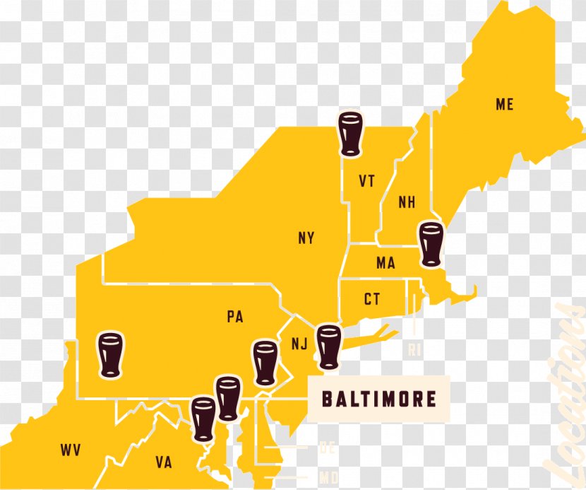 City Brew Tours Baltimore Map DC Brewery Somerville Brewing Company - Diagram - SlumbrewMap Transparent PNG