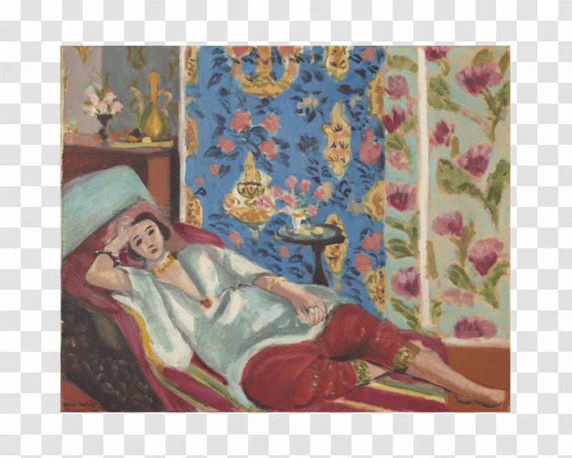 Portrait Of Madame Matisse (Green Stripe) Odalisque In Red Trousers Reclining Printmaking - Artwork - Painting Transparent PNG